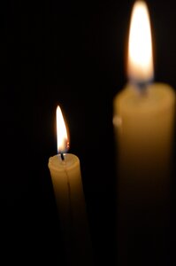 Wax candle flame candles