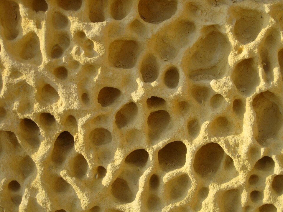 Erosion eroded holes