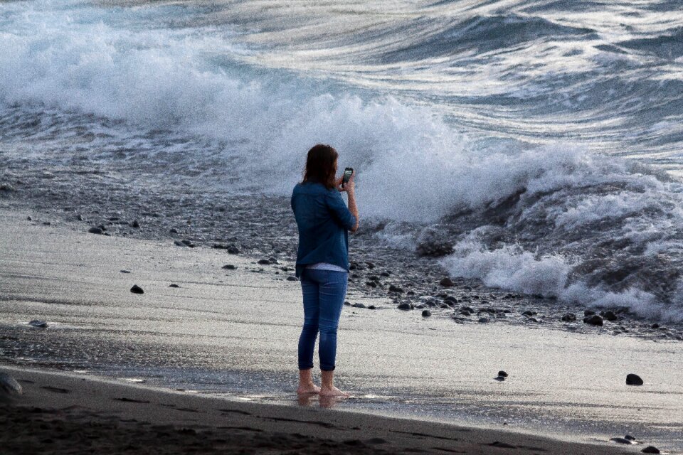 Woman smartphone photograph