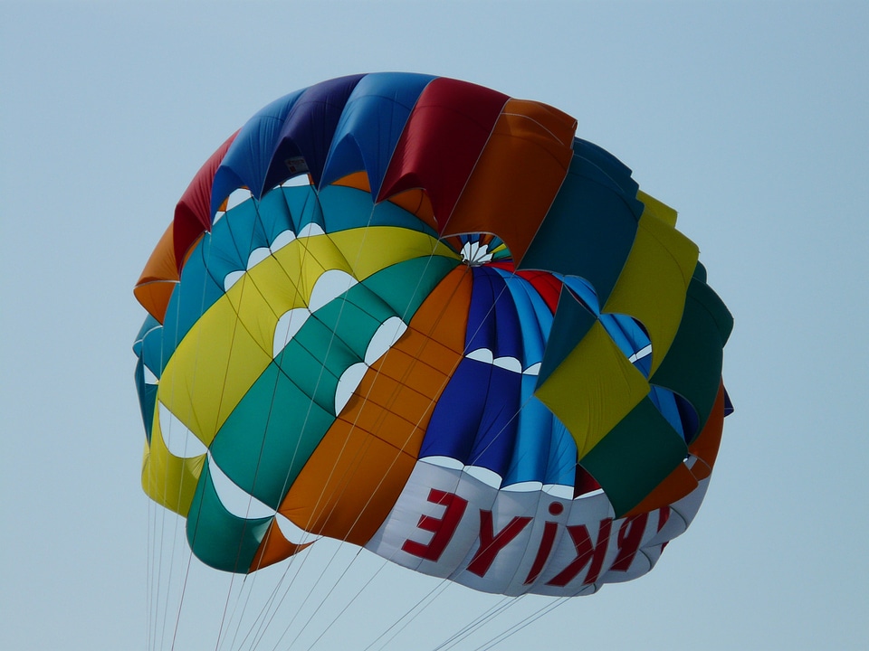 Parasailing controllable parachuting flying