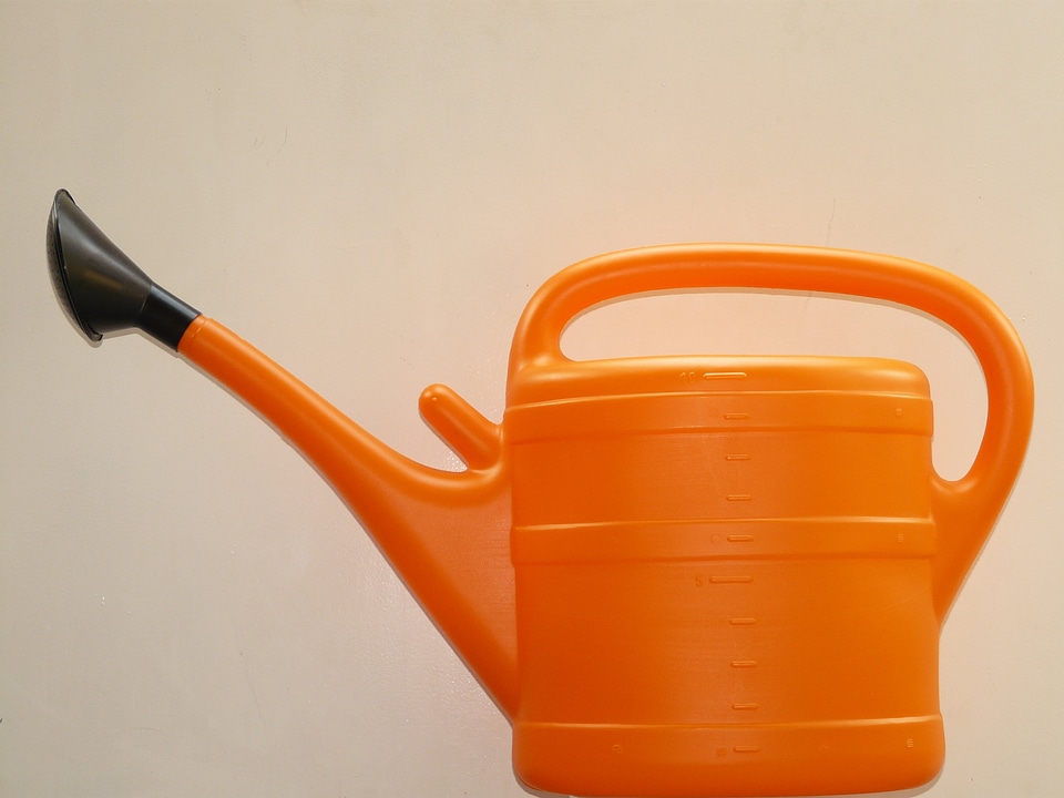 Orange plastic water