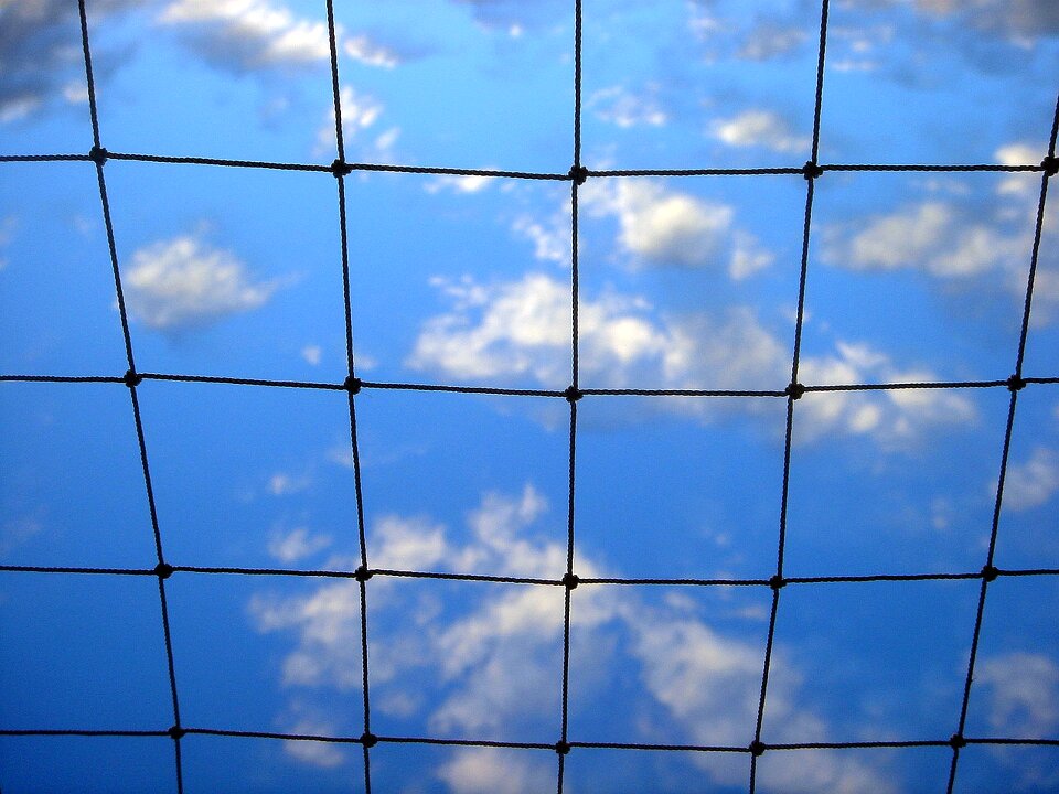Blue network square
