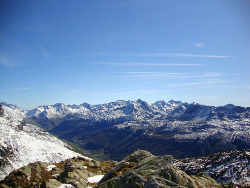 Snow hiking landscape