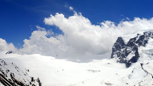 Alps clouds landscape