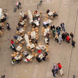 Human chairs dining tables photo