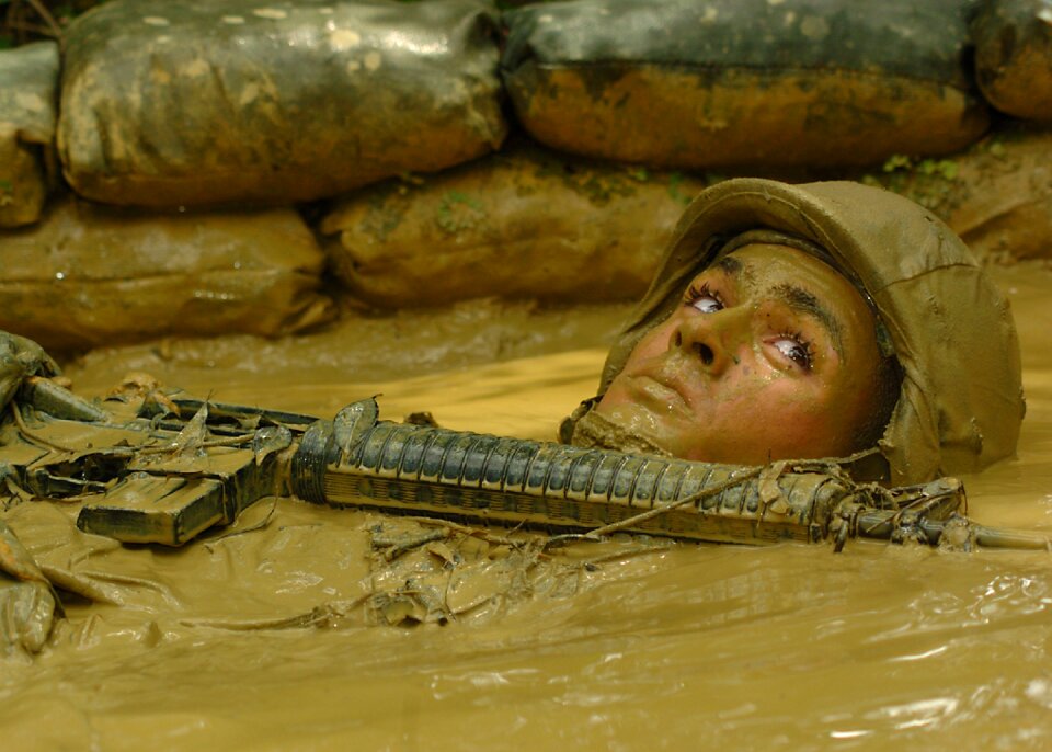 Sand bags rifle navy