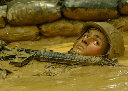 Sand bags rifle navy