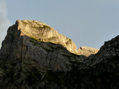 Sunny evening sun illuminated