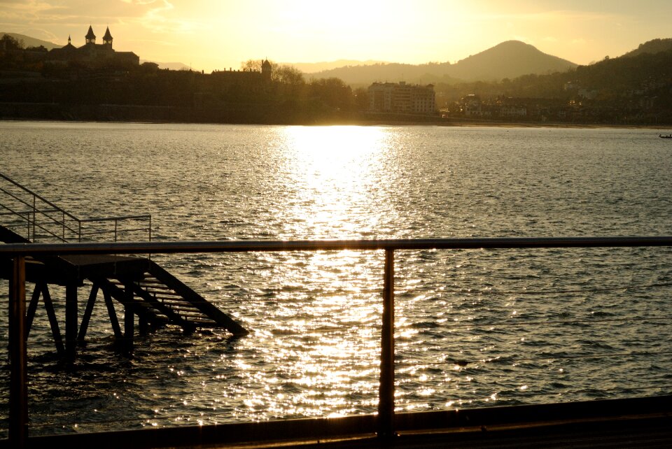 Maritime landscape san sebastian sunset