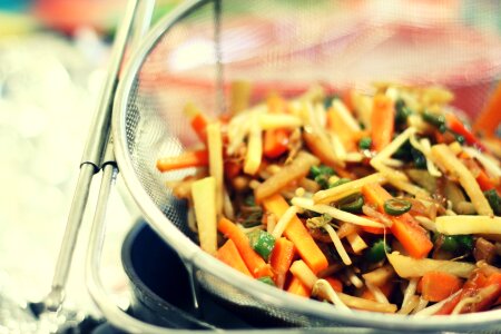 Vegetables eat wok