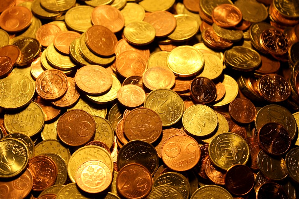 Currency euro metal