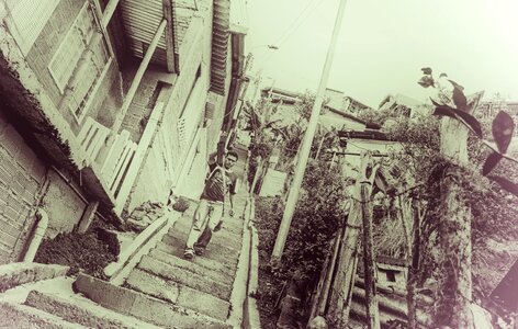 Houses black slums