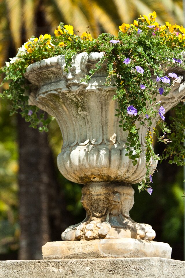 Marble flowers flowerpot