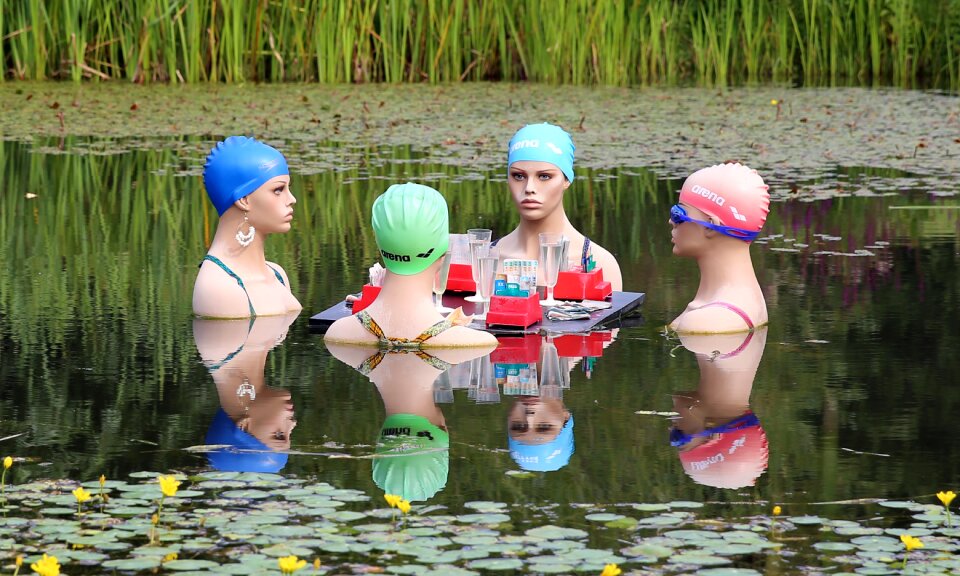 Gambling group swim