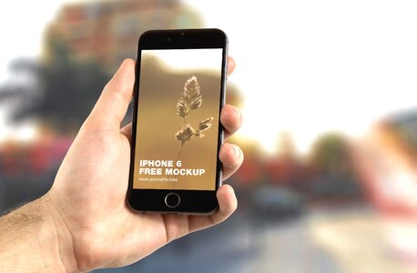 Mockup hand app photo