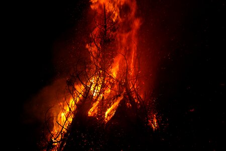 Embers red heat