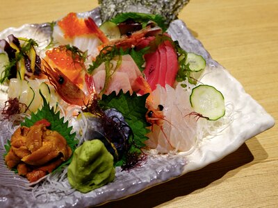 Seafood japanese vegetables photo