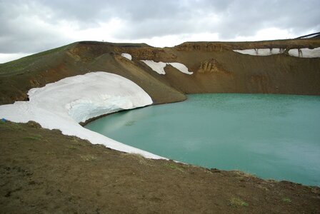 Volcano krafla crater viti krafla