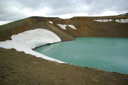 Volcano krafla crater viti krafla photo