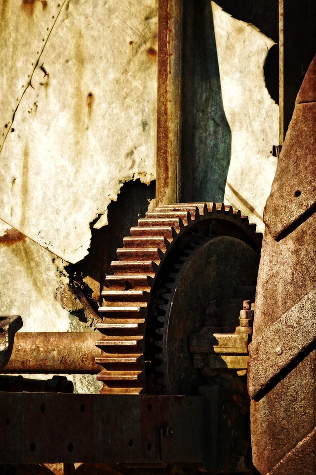 Transportation steam tractor metal photo