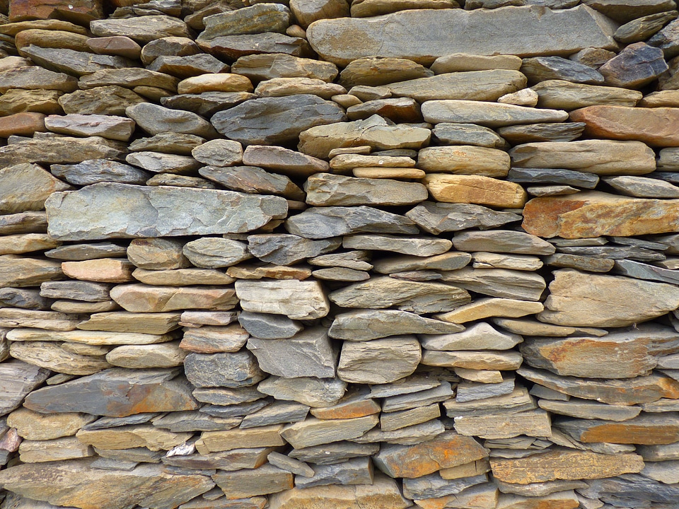 Wall stones grey
