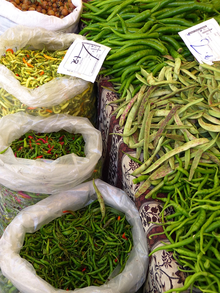 Colorful green vegetables