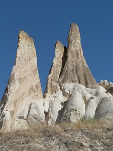 Tufa rock formations erosion photo
