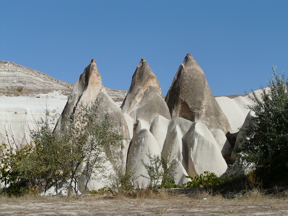 Tufa rock formations erosion