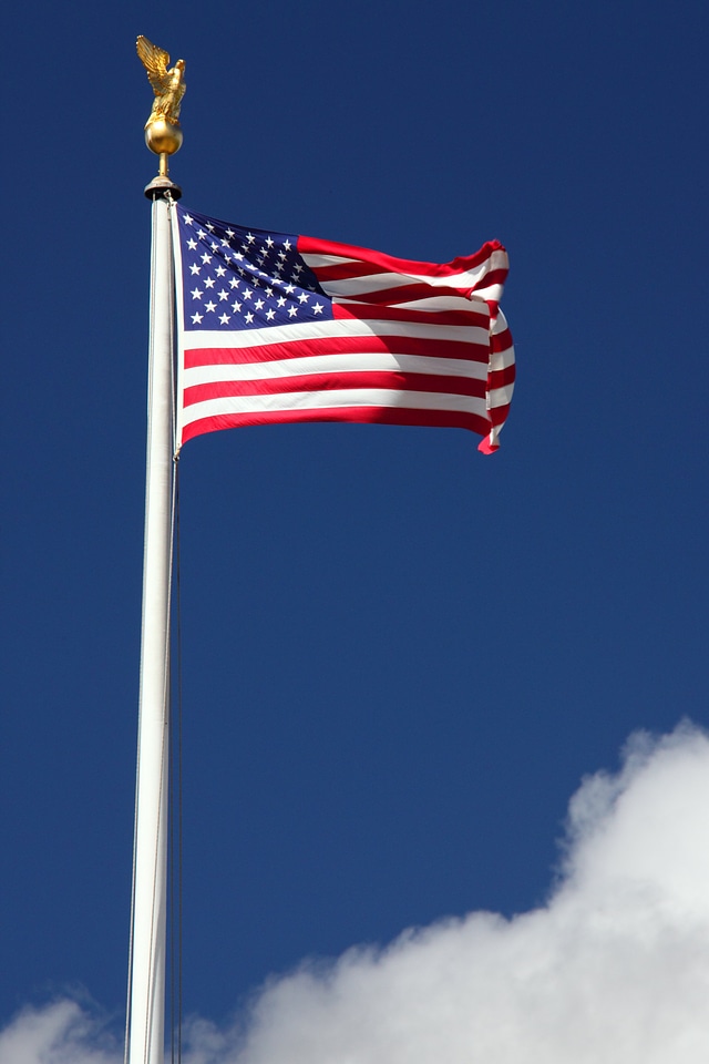 Blue country flag