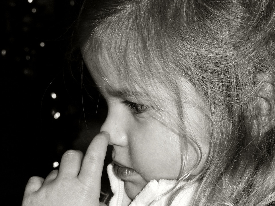 Face young black and white