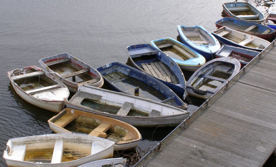 Row boat water harbor