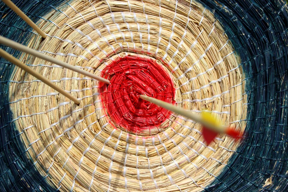 Bull's eye archery disc
