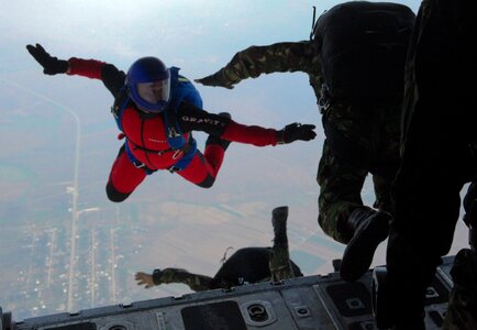 Jumping training military photo