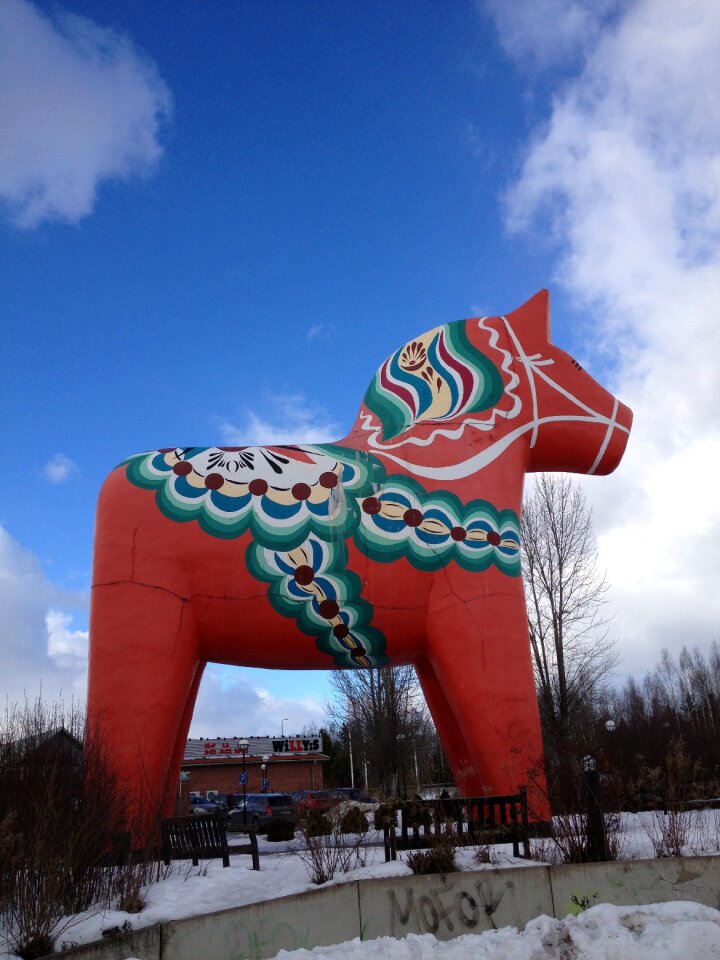 The valleys sweden symbol giant horse