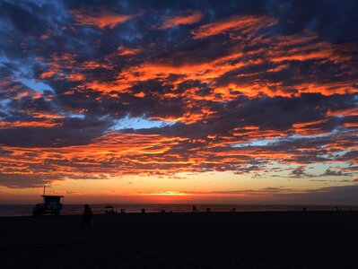 Burning sky burning clouds orange photo