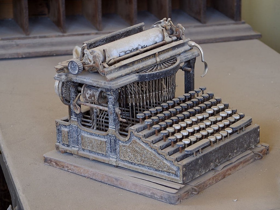 Wild west usa typewriter