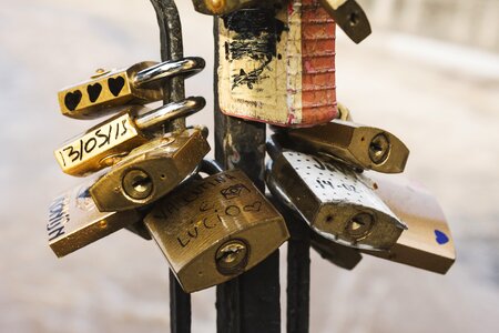 Outdoors padlocks steel photo