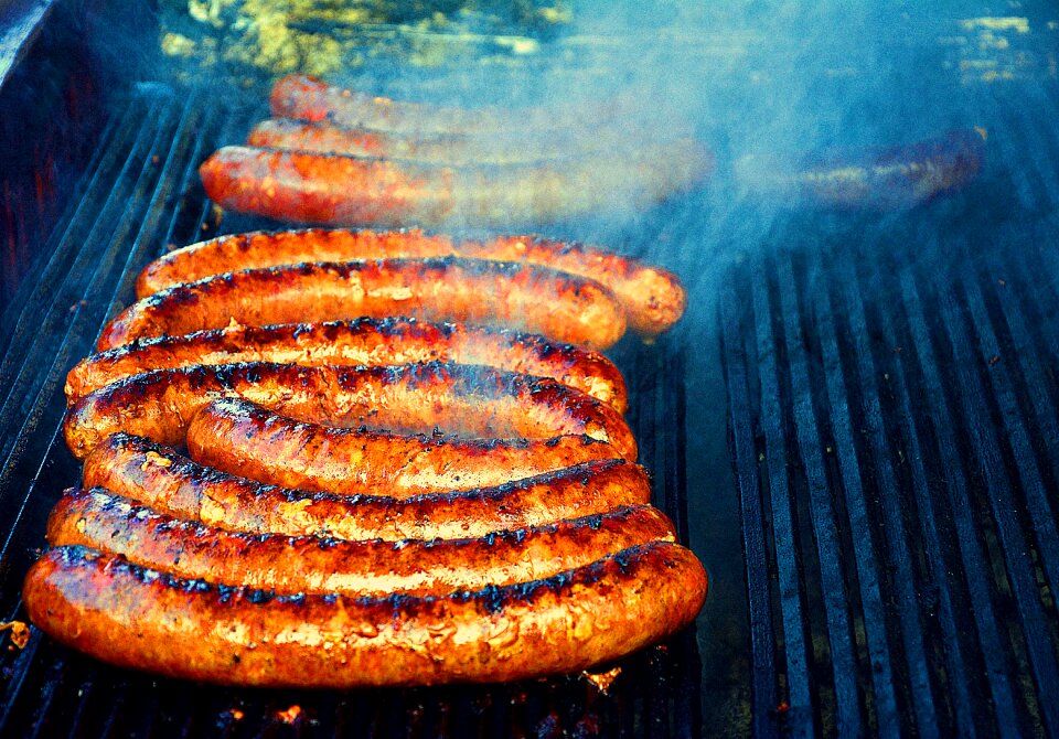 Fried hungarian kitchen sausage
