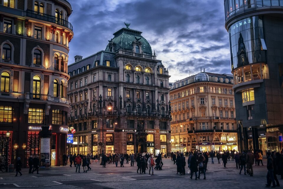 Evening europe architecture