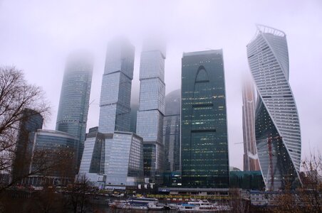 Office center skyscraper moscow city photo
