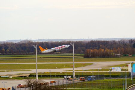 Departure passenger aircraft travel