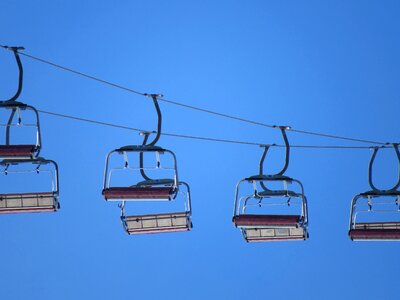 Chairlift sky blue