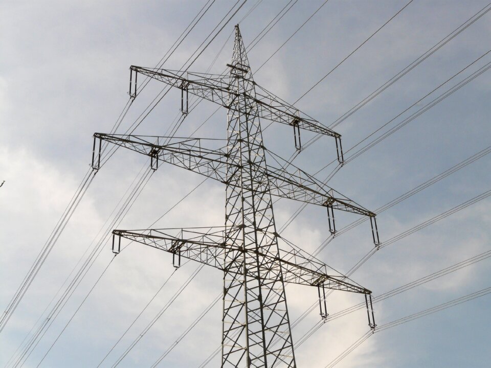 High voltage pylon power line