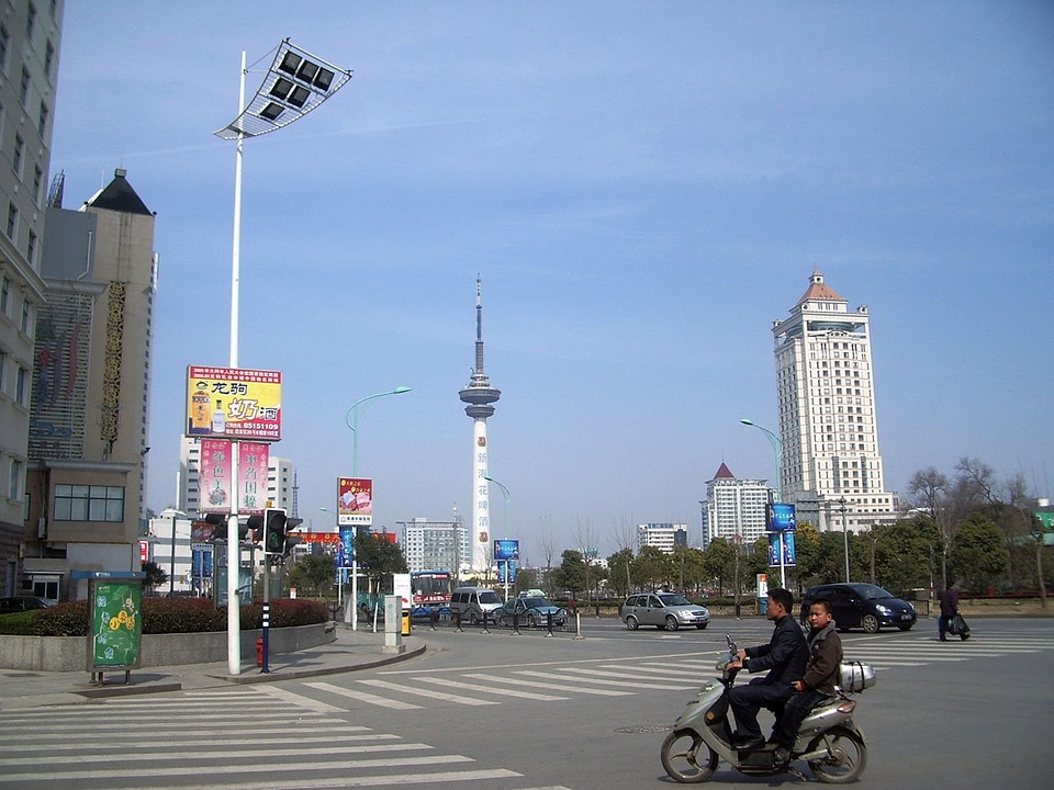 Tv tower motorbike