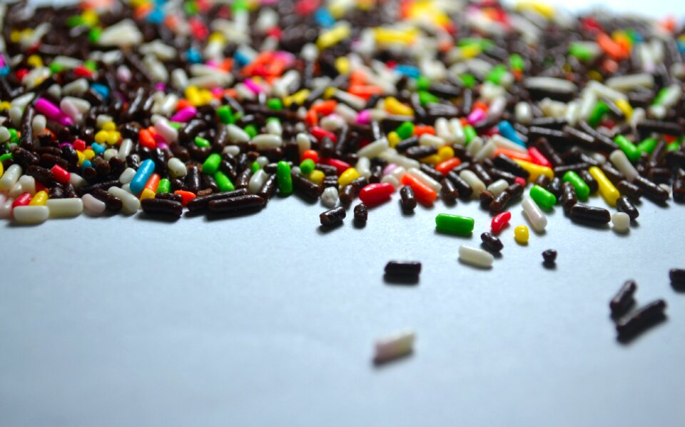 Colorful sweet food