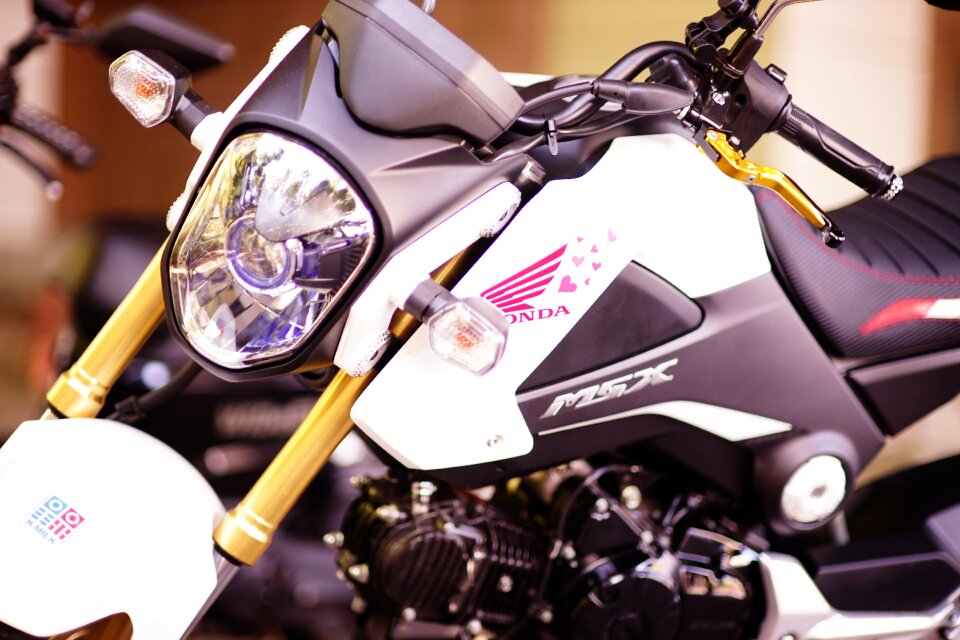 Motorcycles honda parking