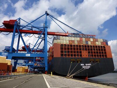 Container crane envelope port photo