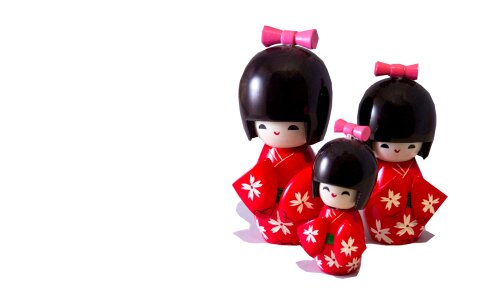 Doll kokeshi asian