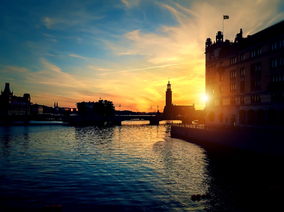 River sweden dusk