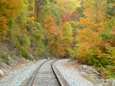 Railroad autumn fall photo